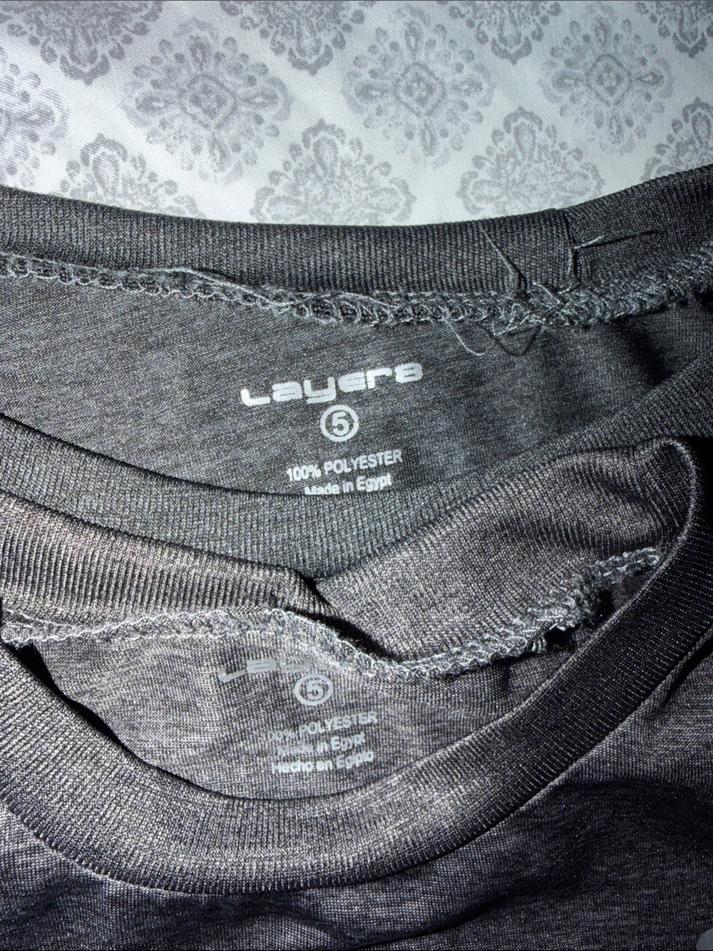 Set of Layer 8 Gray Heather Active Tees - Picture 2 of 4